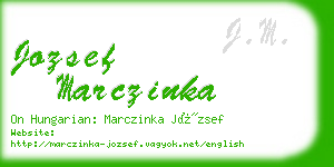 jozsef marczinka business card